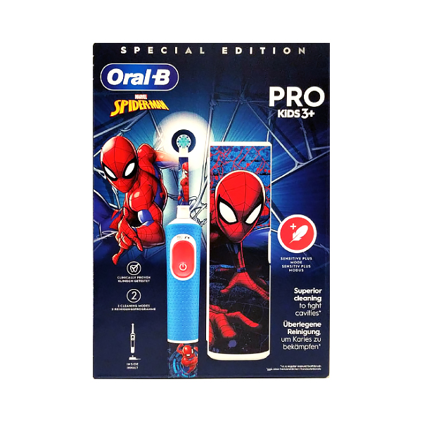 ORAL-B CEPILLO ELÉCTRICO DENTAL PRO KIDS SPIDERMAN+FUNDA VIAJE!