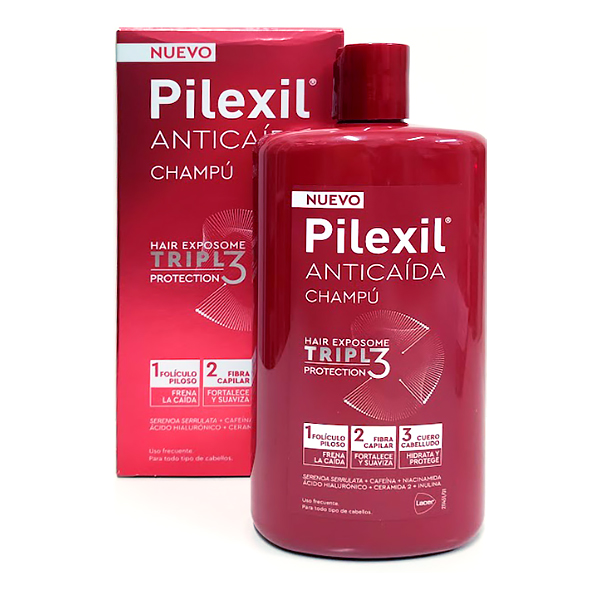 PILEXIL CHAMPÚ ANTICAÍDA TRIPLE ACCION (450ML)