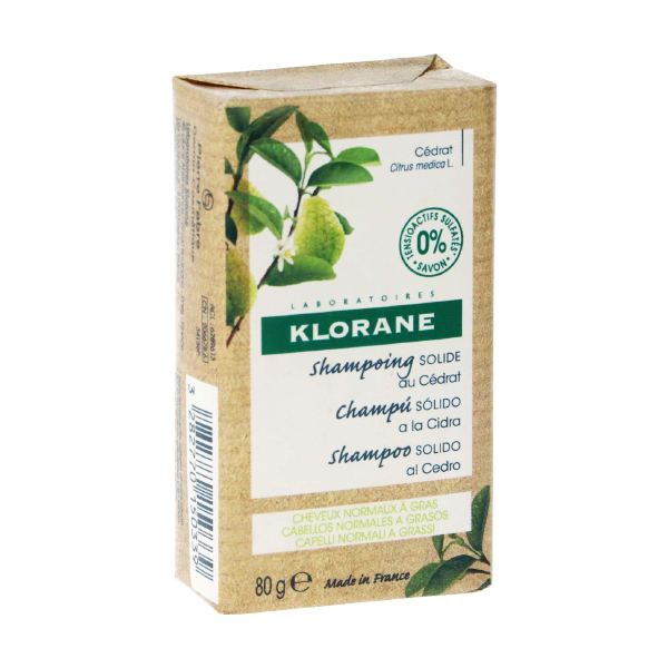 KLORANE CHAMPÚ SÓLIDO A LA CIDRA (80g)