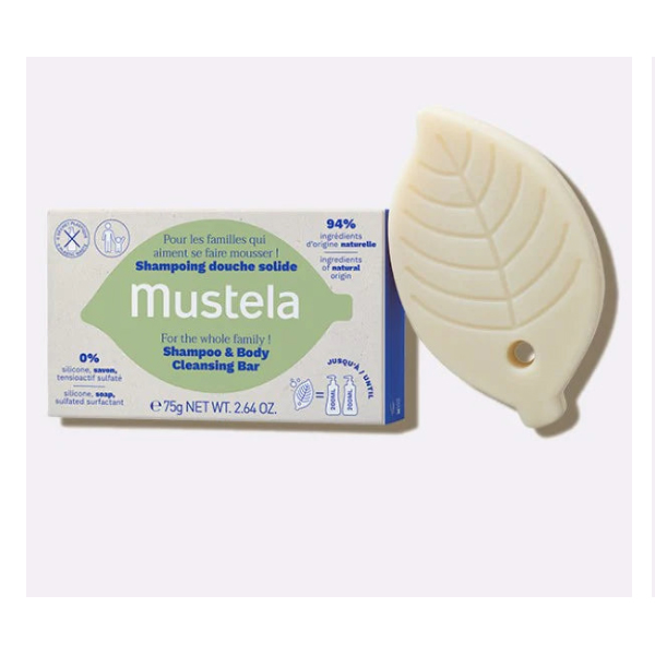 MUSTELA CHAMPU SOLIDO CABELLO Y CUERPO PASTILLA (75g)