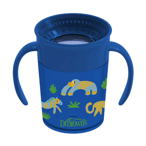 DR. BROWN´S CHEERS VASO 360º SIN BOQUILLA CON ASAS AZUL (200ML)