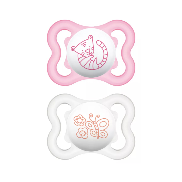 MAM BABY CHUPETE Air silicona 0+MESES ROSA (2UDS)