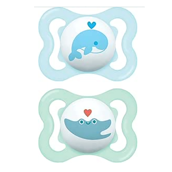 MAM BABY CHUPETE AIR SILICONA SKIN-SOFT 2-6M AZUL BALLENA (2UDS)