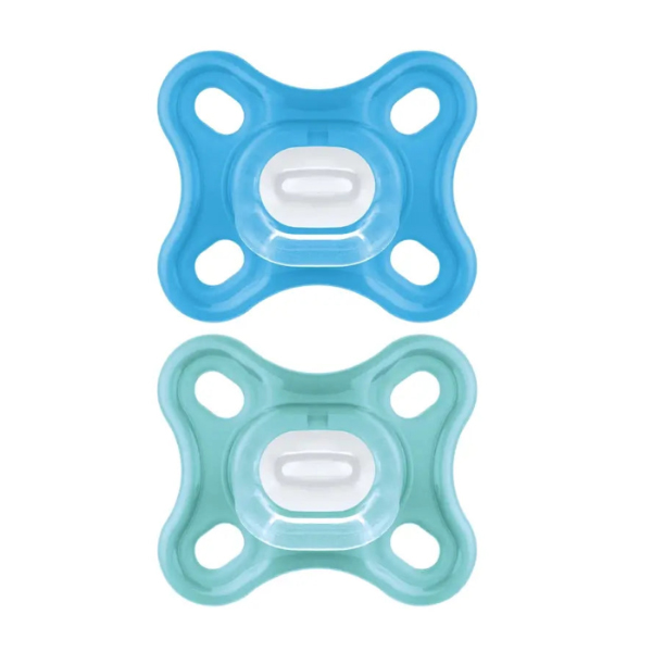 MAM BABY CHUPETE COMFORT TODO SILICONA 0-3M+ AZUL (2UDS)