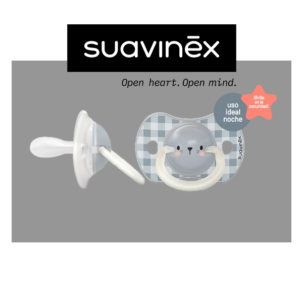 SUAVINEX CHUPETE NIGHT&DAY SILICONA 0-6M (2 UNIDADES)