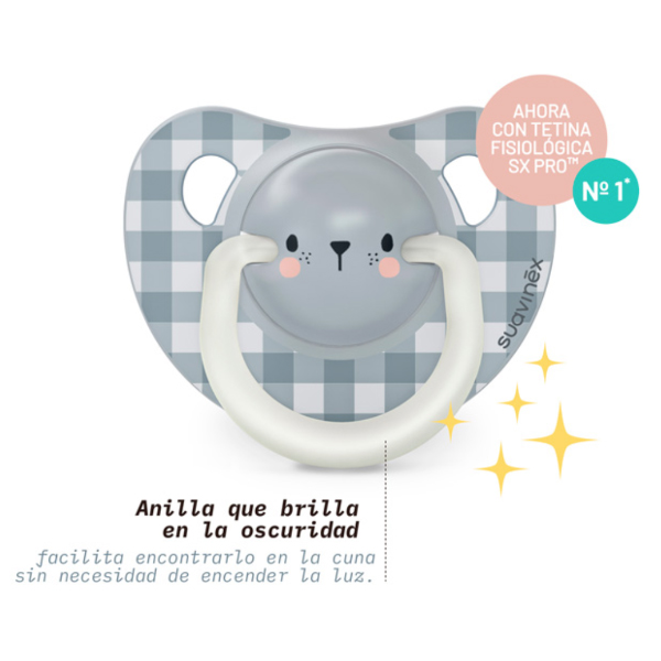 SUAVINEX CHUPETE NIGHT&DAY SILICONA 6-18M (2 UNIDADES)