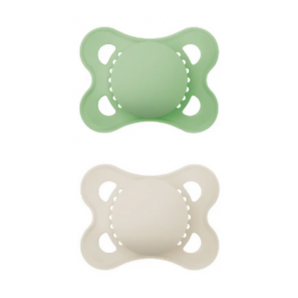 MAM BABY CHUPETE ORIGINAL PURE SILICONA 2-6M COLOR NEUTRO (2 UNIDADES)