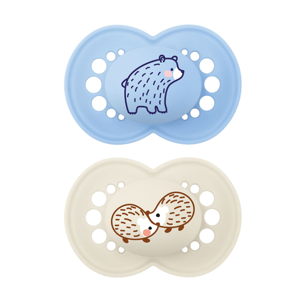 MAM BABY CHUPETE ORIGINAL SILICONA COLOURS OF NATURE +16M OSO-PUERCOESPIN (2 UDS)