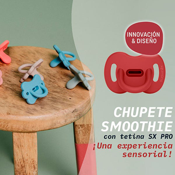 SUAVINEX CHUPETE SMOOTHIE BUTTERFLY TETINA SILICONA SX PRO COLOR ESSENCE 0-6M (1 UNIDAD)