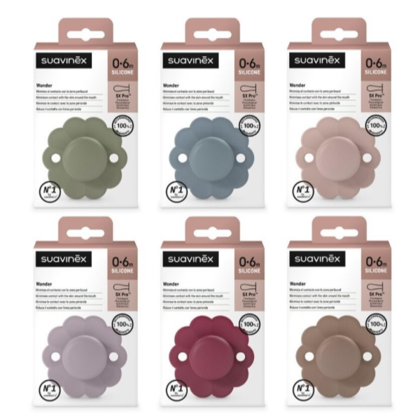 SUAVINEX CHUPETE WONDER SILICONA INTENSE COLOR 0-6M (1 UNIDAD)