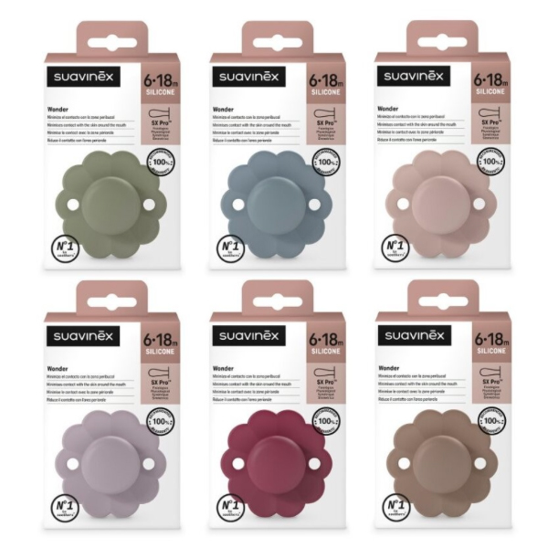 SUAVINEX CHUPETE WONDER SILICONA INTENSE COLOR 6-18M (1 UNIDAD)
