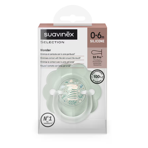 SUAVINEX CHUPETE WONDER SILICONA SOFT COLOR 0-6M (1 UNIDAD)