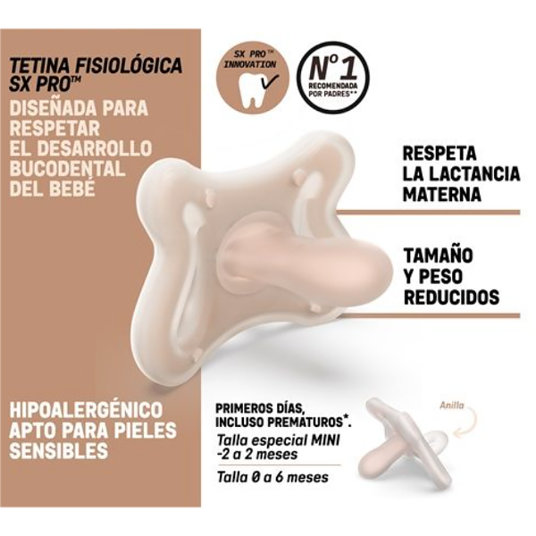SUAVINEX CHUPETE ZERO-ZERO SX PRO FISIOLOGICO SILICONA  (-2 - 2M)	