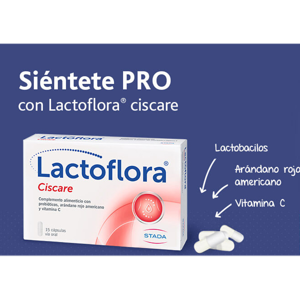 LACTOFLORA CISCARE PROBIOTICO PROTECCIÓN URINARIA (15 CÁPSULAS)