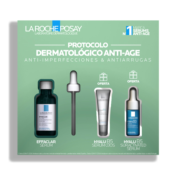 LA ROCHE POSAY COFRE ANTI-IMPERFECCIONES EFFACLAR ULTRA CONCENTRATED SERUM (30ML) +HYALU B5 OJOS (5ML) +HYALU B5 SUPER.SERUM (10ML)