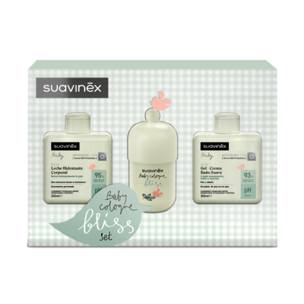 SUAVINEX COFRE BABY COLONIA BLISS (100ML) + LECHE HIDRATANTE (300ML) +GEL-CREMA BAÑO (300ML)