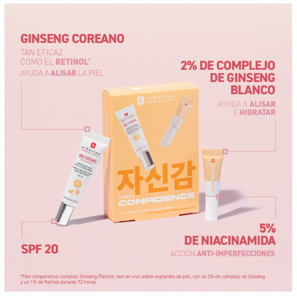 ERBORIAN COFRE PIEL PERFECTA BB CREME (15ML) + BB CORRECTOR NUDE (3ML)