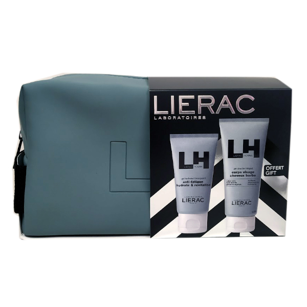 LIERAC COFRE ESENCIALES HOMBRE ANTI-FATIGUE GEL-CREMA (50ML) + GEL DE DUCHA 3 EN 1 (50ML) + NECESER REGALO!