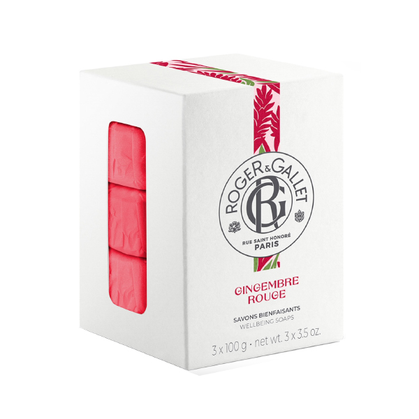 ROGER&GALLET COFRE GINGEMBRE ROUGE JABÓN EN PASTILLA (3 X 100G)