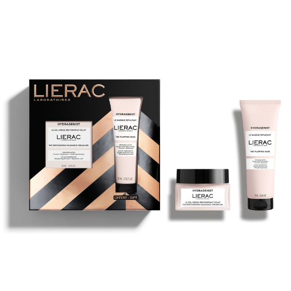 LIERAC COFRE HYDRAGENIST GEL-CREMA REHIDRATANTE LUMINOSIDAD (50ML) + MASCARILLA REPULPANTE (75ML) REGALO!