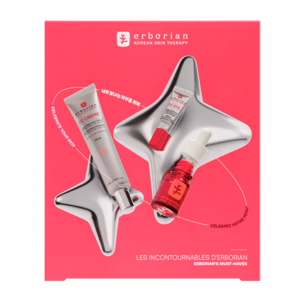 ERBORIAN COFRE IMPRESCINDIBLE CC CREAM CENTELLA  CLAIR (40ML) + CC OJOS CLARO (3ML) + SERUM ACEITE SKIN (10ML) REGALO!