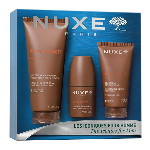 NUXE COFRE LOS ICONICOS PARA HOMBRE DESODORANTE (50ML) + GEL ANTIFATIGA (50ML) + GEL DUCHA (200ML)