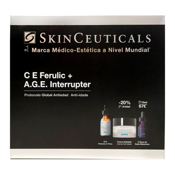 SKINCEUTICALS COFRE NAVIDAD CE FERULIC SERUM (30ML) + AGE INTERRUPTER CREMA (48ML) + ADVANCED HA (15ML) REGALO!
