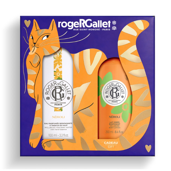 ROGER&GALLET COFRE NAVIDAD NEROLI AGUA PERFUMADA BIENESTAR (100ML) + LECHE CORPORAL (250ML) REGALO!