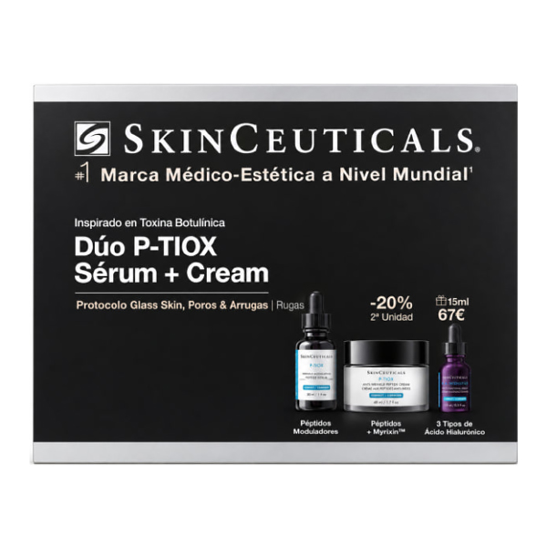 SKINCEUTICALS COFRE NAVIDAD P-TIOX SERUM (30ML) + CREMA P-TIOX (48ML) + SERUM HA (15ML) REGALO!