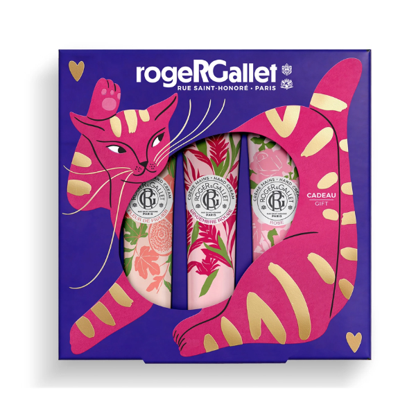 ROGER&GALLET COFRE NAVIDAD TRIO CREMA DE MANOS GINGEMBRE-ROSE-FIGUIER (3x30ML)