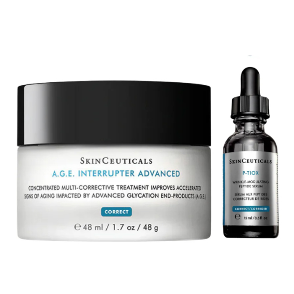 SKINCEUTICALS COFRE PROTOCOLO FIRMEZA A.G.E. INTERRUPTER ADVANCED (48ML) + PEPTIDOS MODULADORES P-TIOX (15ML) REGALO!