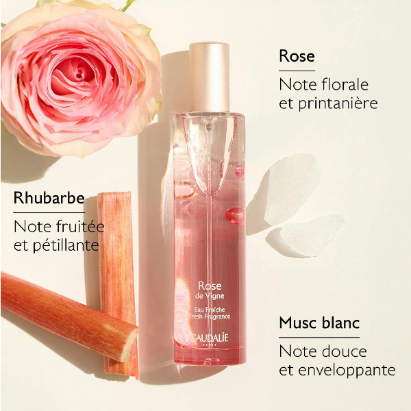 CAUDALIE COFRE ROSE DE VIGNE AGUA FRESCA (50ml) + GEL DE DUCHA (50ML) +CREMA MANOS Y UÑAS (30ML)