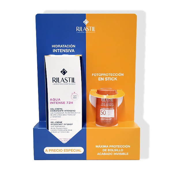 RILASTIL COFRE TOP VERANO AQUA INTENSE GEL-CREMA (40ml) + STICK SOLAR SP50+ (10G)