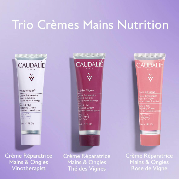 CAUDALIE COFRE TRIO DE CREMA Manos & Uñas (3 UNIDADES X 30ML)