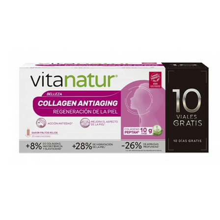 VITANATUR COLLAGEN ANTIAGING 20 VIALES + 10 VIALES GRATIS!