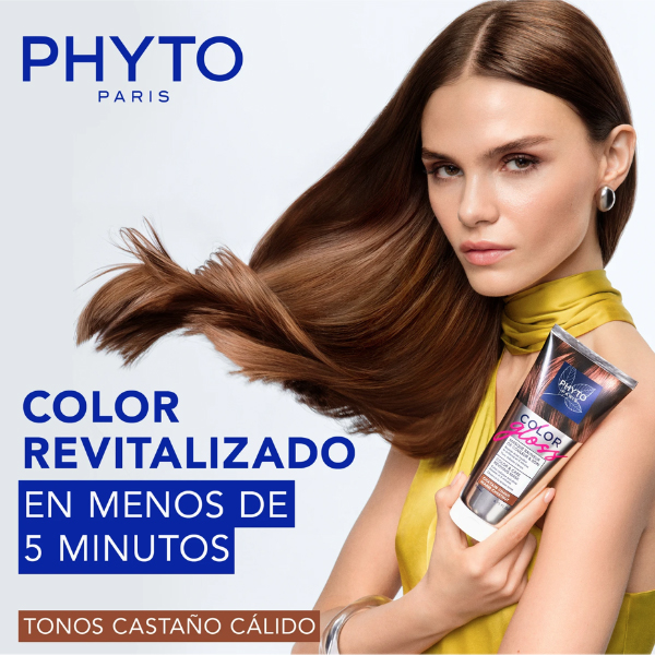 PHYTO COLOR GLOSS MASCARILLA CASTAÑO CALIDO (200ML)