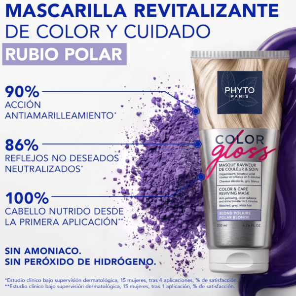 PHYTO COLOR GLOSS MASCARILLA RUBIO POLAR (200ML)