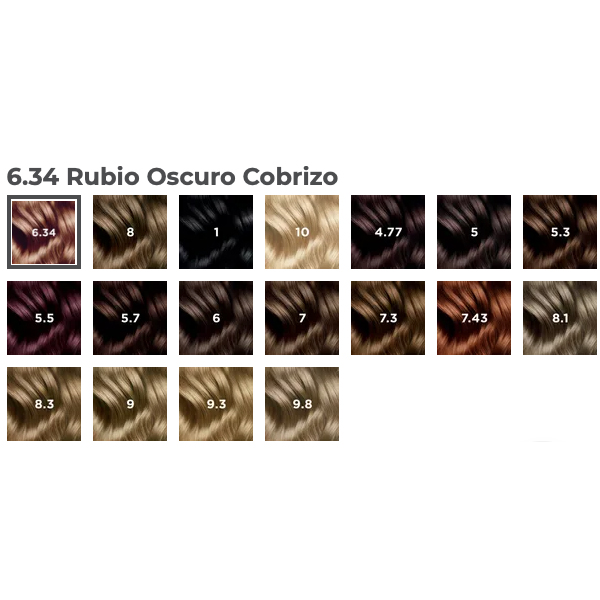 PHYTO COLOR KIT COLORACIÓN PERMANENTE 6.34 RUBIO COBRE INTENSO OSCURO