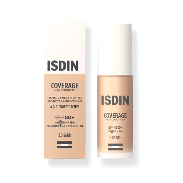ISDIN COVERAGE SPF50+ BASE DE MAQUILLAJE TONO SAND (30G)