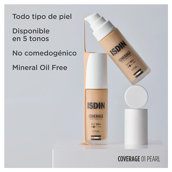 ISDIN COVERAGE SPF50+ BASE DE MAQUILLAJE TONO SAND (30G)
