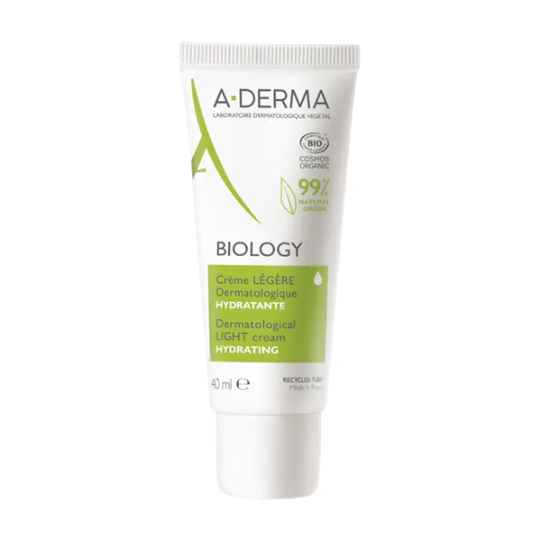 A-DERMA BIOLOGY  CREMA HIDRATANTE DERMATOLÓGICA LIGERA (40ML)