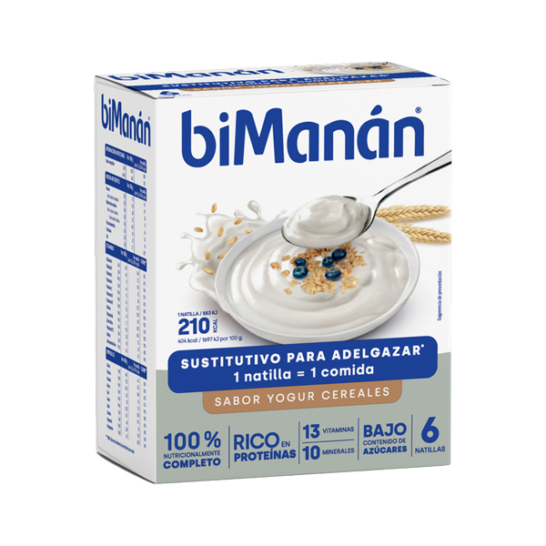 BIMANAN SUSTITUTIVE CREMA YOGUR Y CEREALES (6 UNIDADES)