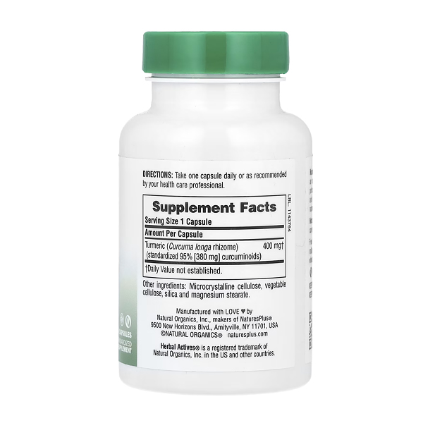 NATURE'S PLUS Cúrcuma - Turmeric (60caps)