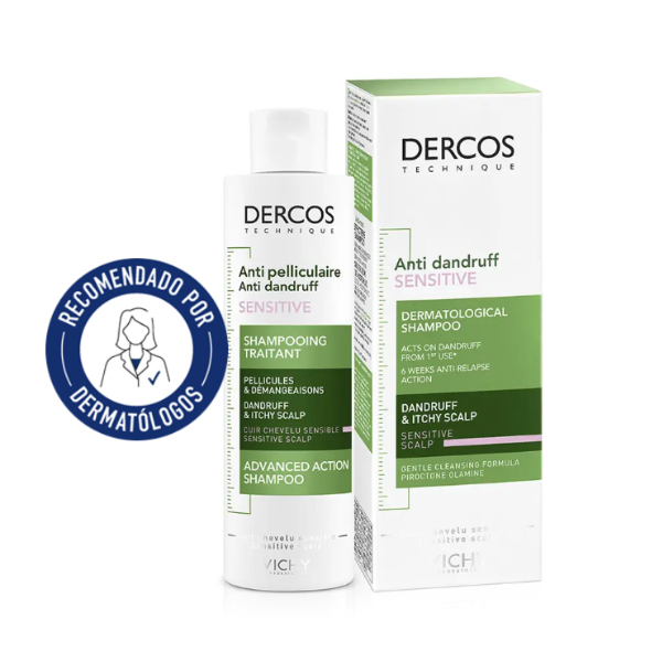 VICHY DERCOS CHAMPÚ ANTICASPA SENSITIVE CUERO CABELLUDO SENSIBLE (200ML)
