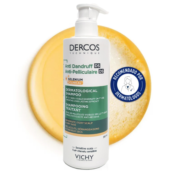 VICHY DERCOS CHAMPÚ DS ANTICASPA CABELLO CUERO SENSIBLE (400ML)