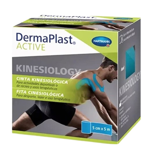 HARTMANN DERMAPLAST ACTIVE CINTA KINESIOLOGICA COLOR AZUL 5CM X 5M (1 UNIDAD)