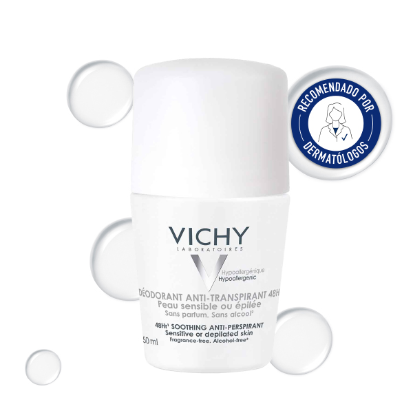 VICHY DESODORANTE ANTI-TRANSPIRANTE ROLL-ON PIEL SENSIBLE 48H (50ML)