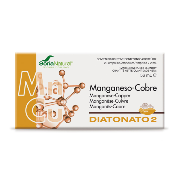 SORIA NATURAL DIATONATO 2 MANGANESIO-COBRE (28 AMPOLLAS X 2ML)