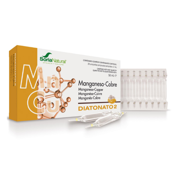 SORIA NATURAL DIATONATO 2 MANGANESIO-COBRE (28 AMPOLLAS X 2ML)