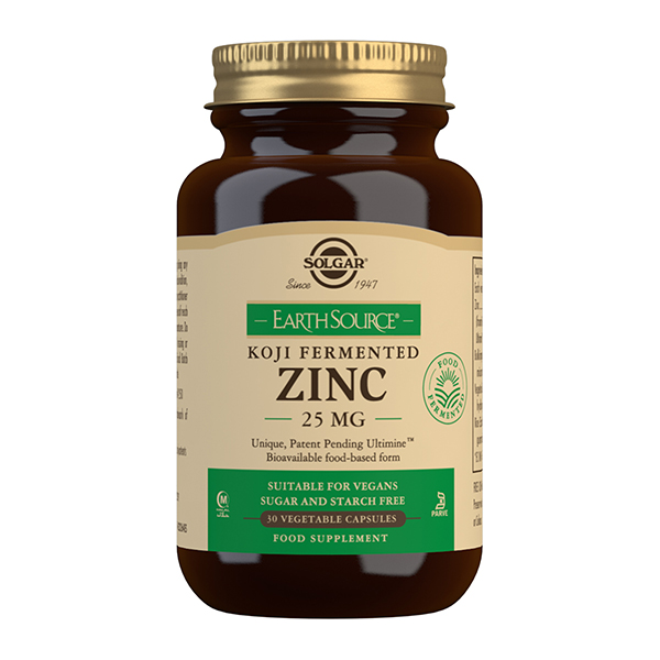 SOLGAR Earth Source Koji Zinc 25 mg (30 Cápsulas vegetales)